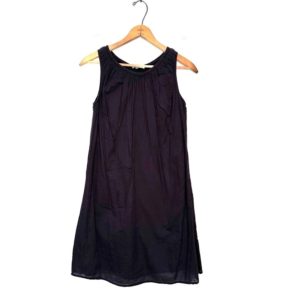Garnet Hill | Black Cotton Gauze Sleeveless Cover up Dress Size 4